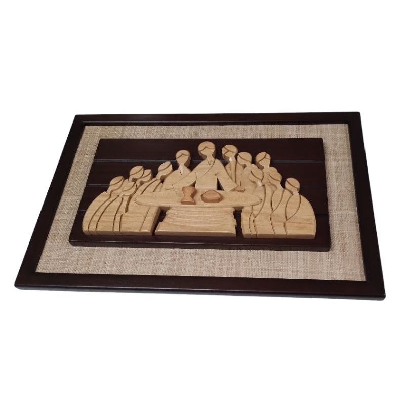 Frame Last Supper Wood Square (L58.5cm x H38cm) Shopee Philippines