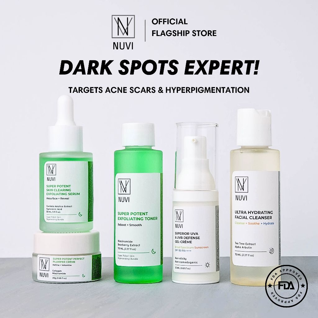 NUVI Super Potent Skin Regenerating Bundle [Dark spots Remover, Pimple Marks Remover, Antiaging