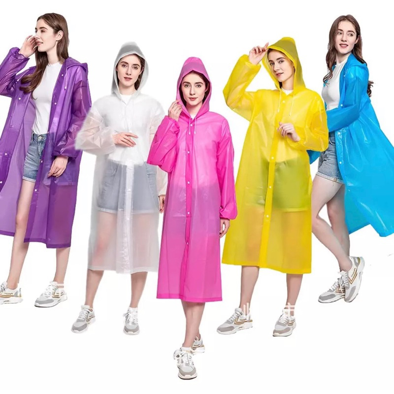 Waterproof Long EVA Material Raincoat Translucent Rain Coat Adults ...