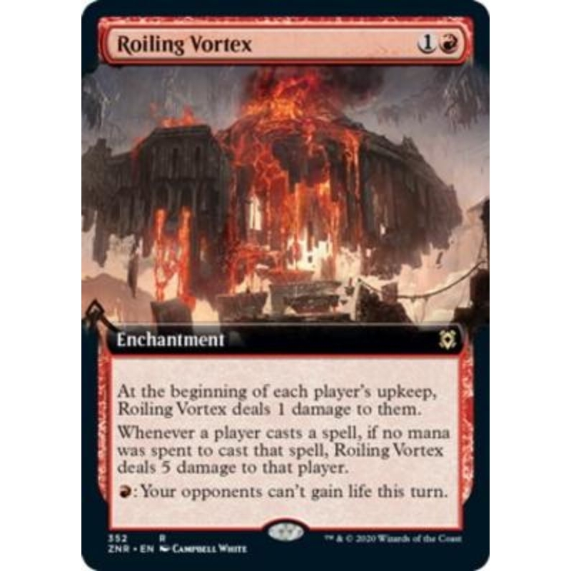 Roiling Vortex (extended art)(set of 4) ZNR Rare MTG Cards (WotC