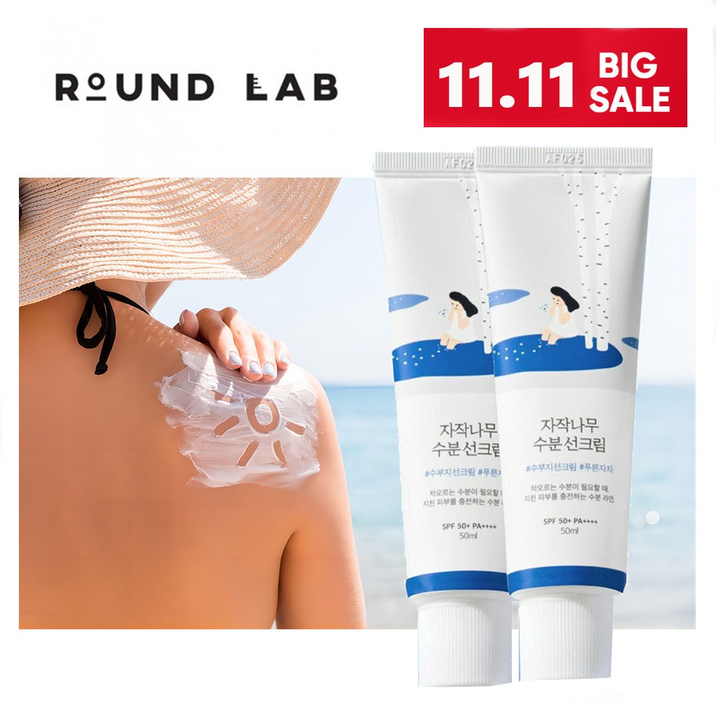 ROUND LAB Sunscreen Birch Juice Moisturizing Hyaluronic Acid Sunblock