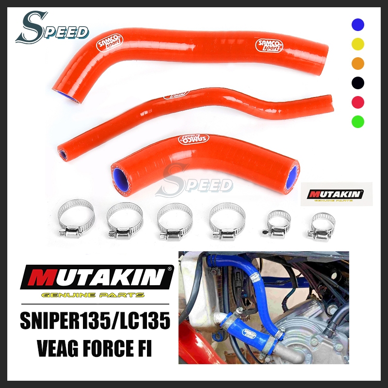 MUTAKIN Motorcycle Radiator Hose Sniper135 Classic LC135 Veag Force FI