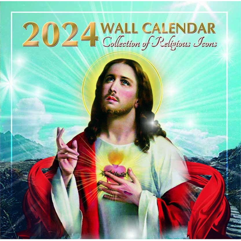 8x8 Monthly wall calendar 2024 Religious portrait Shopee Philippines