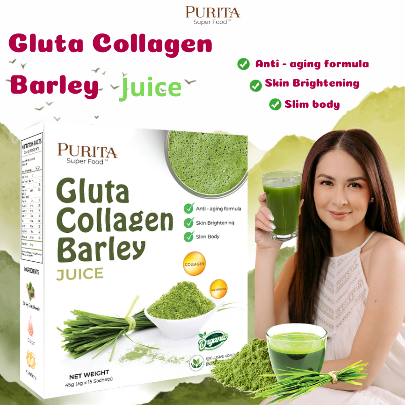 Purita Glutathione Collagen Barley Juice Collagen Drink Skin