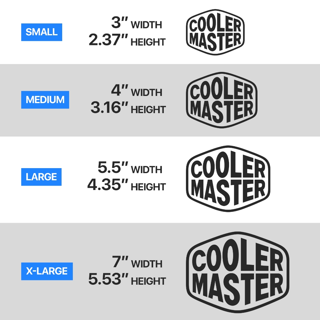 COOLER MASTER vinyl sticker gamer decal for pc case, laptop, phone ...