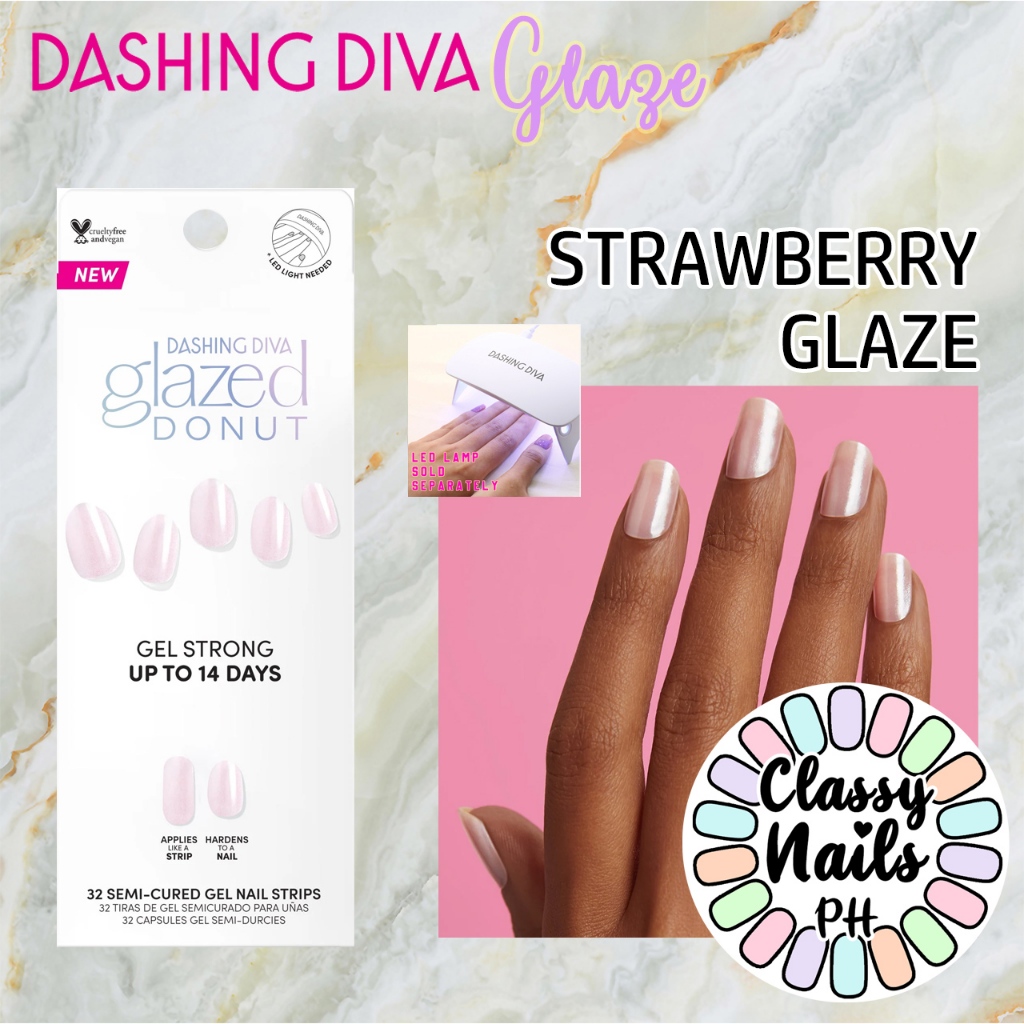 Strawberry Glaze • Dashing Diva • Glaze • Semi Cured Gel Nail Strips