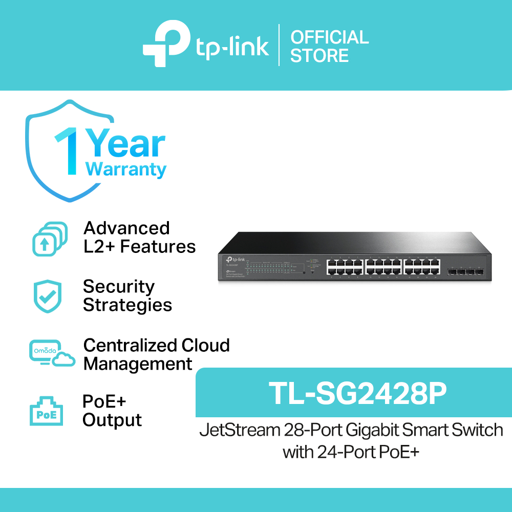 Tp-link Switch Smart Gigabit Tl-sg2428p 24 Port