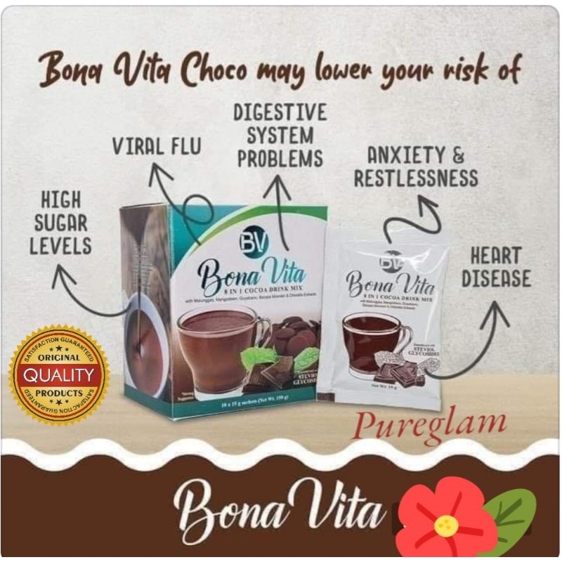 "ORIGINAL"BONAVITA CHOCO 8 IN 1 (1 Box 10 Sachets) Shopee Philippines