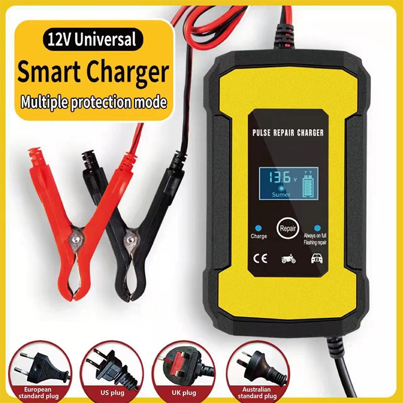 Volts Car Battery Charger Heavy Duty Motorcycle Fast Battery Charging Repair Type Lead Acid