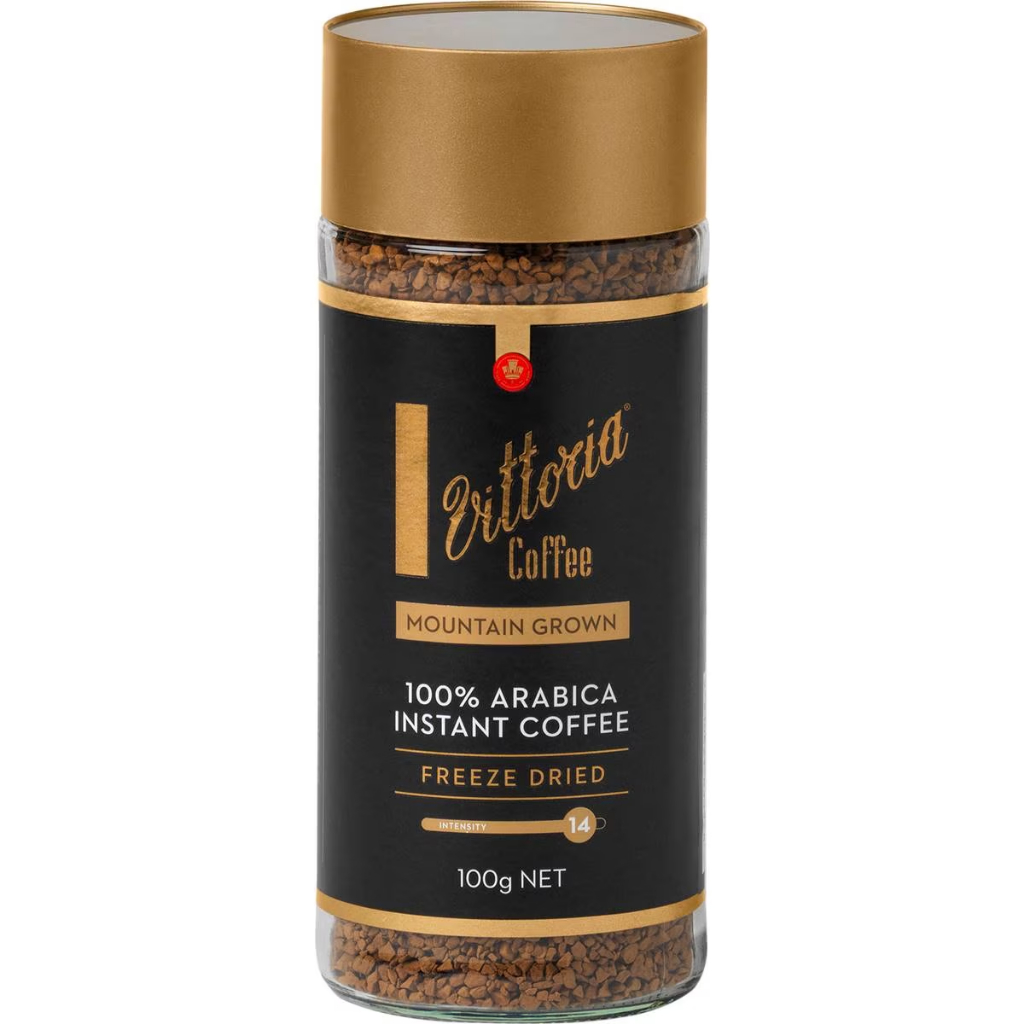 Vittoria Freeze Dried Instant Coffee Mountain Grown 100g (EXPIRY March