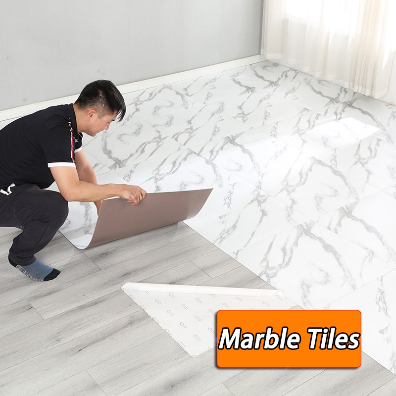 2mm Self Adhesive Vinyl Marble Floor Sticker PVC Waterproof Tiles For