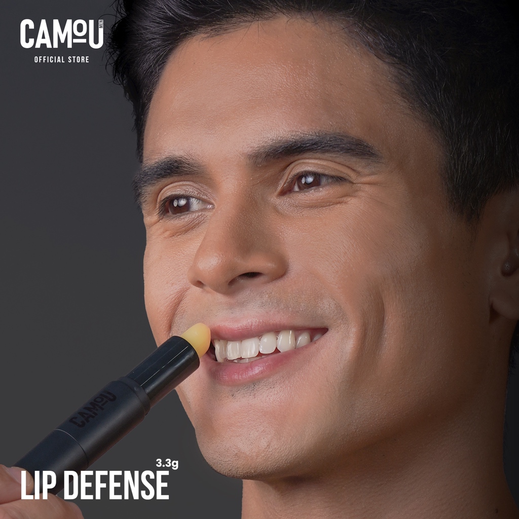 Camou Men's Lip Defense with SPF15 Shea Butter Moisturing Tinted Lip