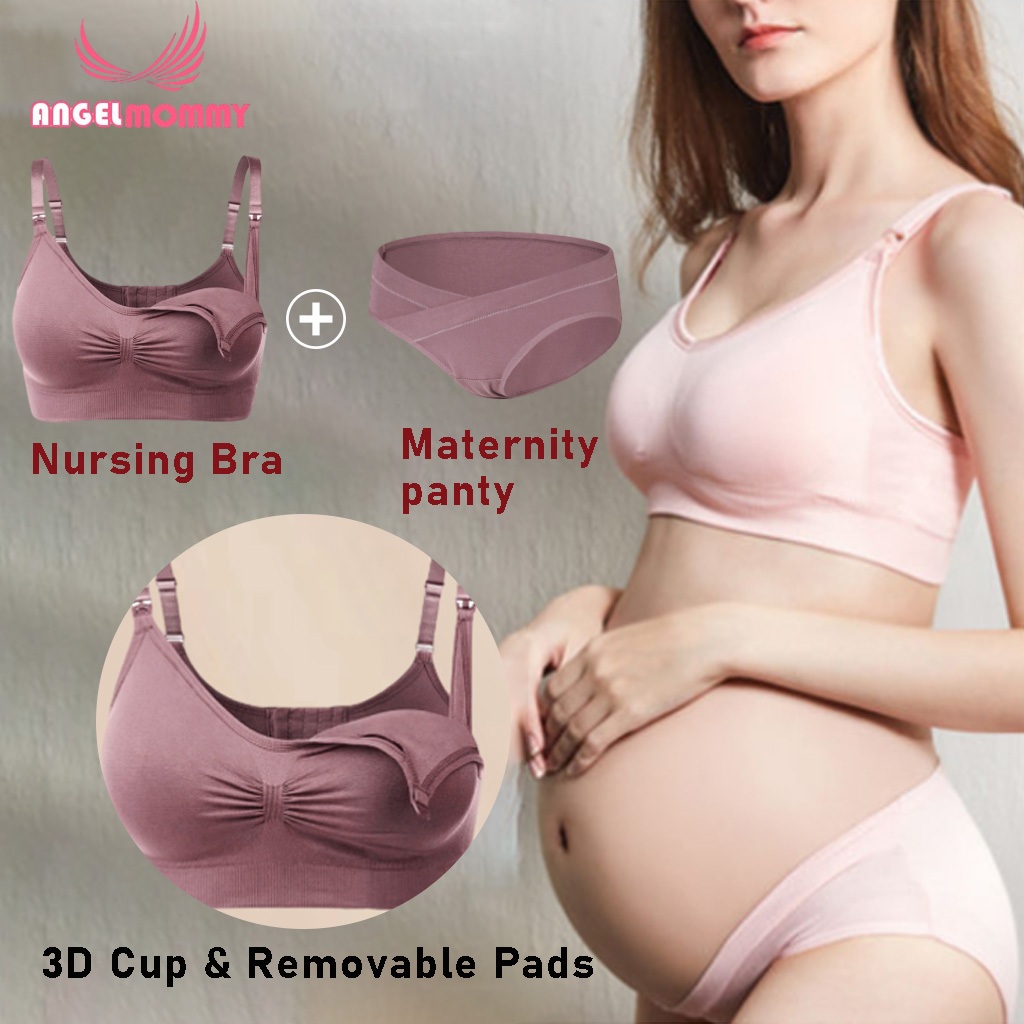 ANGEL MOMMY Maternity Sets Nursing Bra and Panty Maternity Underwear