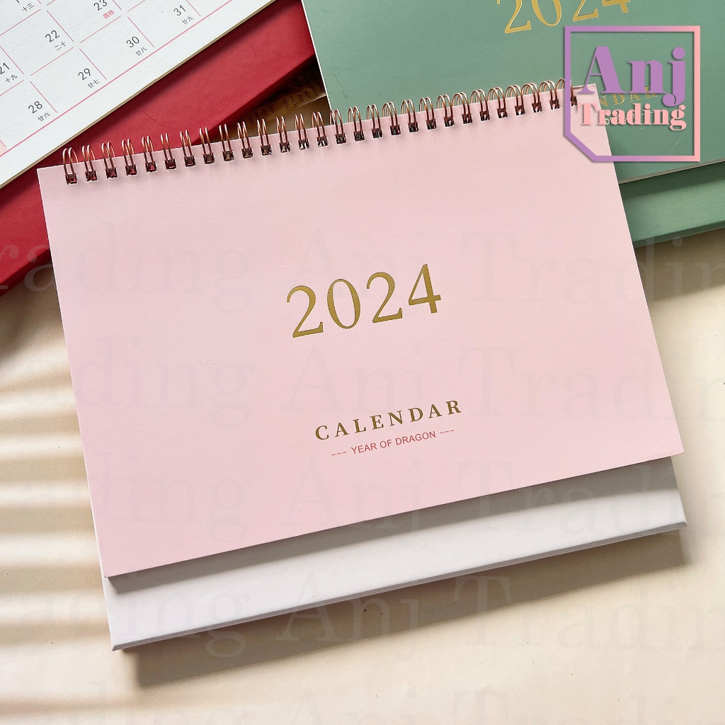 2024 Desk Calendar Portable Aesthetic Schedule Agenda Planner Daily ...