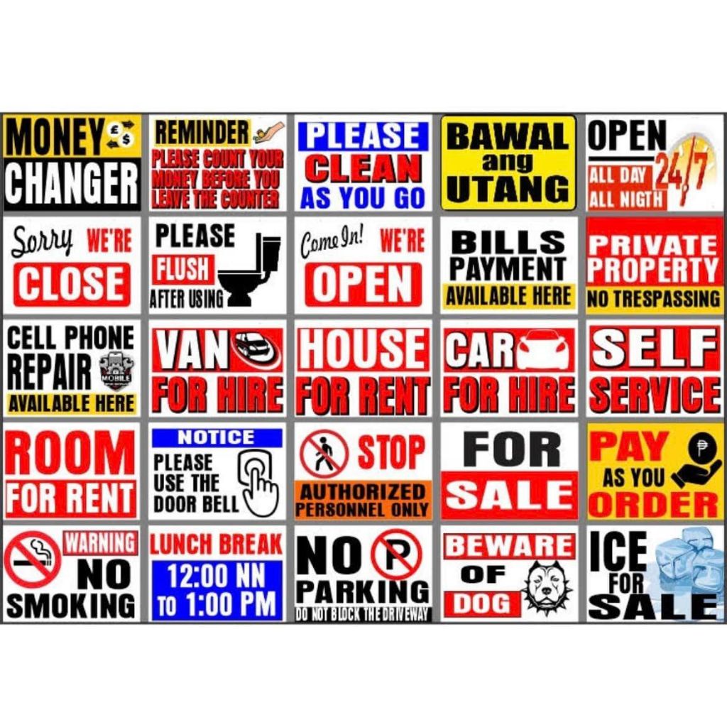 Customize Signage - PVC or Laminated | Shopee Philippines