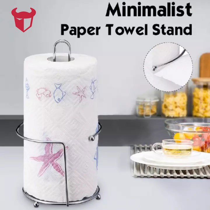 Kitchen Tissue Holder Stainless Steel Kitchen Roll Paper Towel Holder