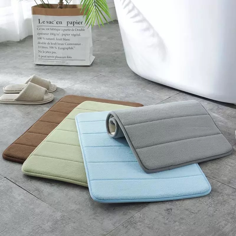 Absorbent Non-slip Foot Mat 40*60cm Bathroom Mat Carpet Coral Velvet ...