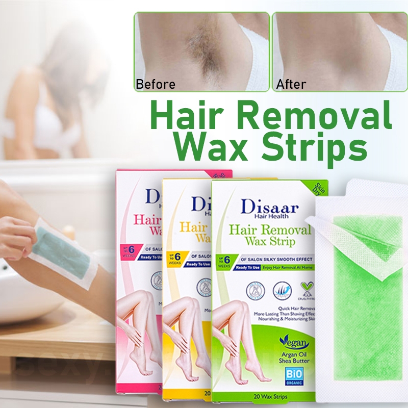 20pcs Hair Removal Wax Strips Papers Calf Underarm Arm Quick Hair Removal Wax Double