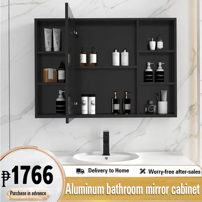 Mirror Cabinet Space Aluminum Bathroom Mirror Cabinet Toilet Wall ...