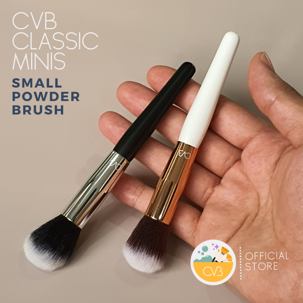1PC Small Face Powder CVB Classic Minis Makeup Brush Black White ...