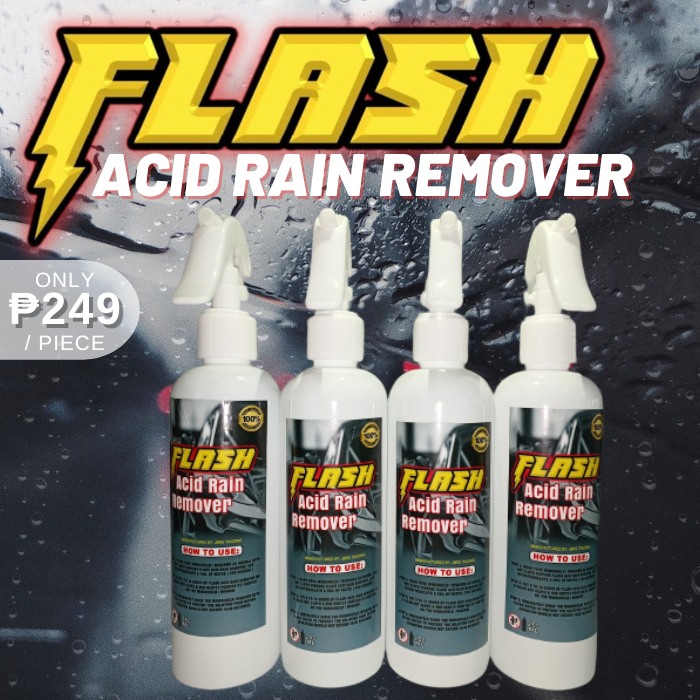 FLASH ACID RAIN REMOVER SPRAY 250ml ORIGINAL Acid Rain Stain Remover Watermarks Remover
