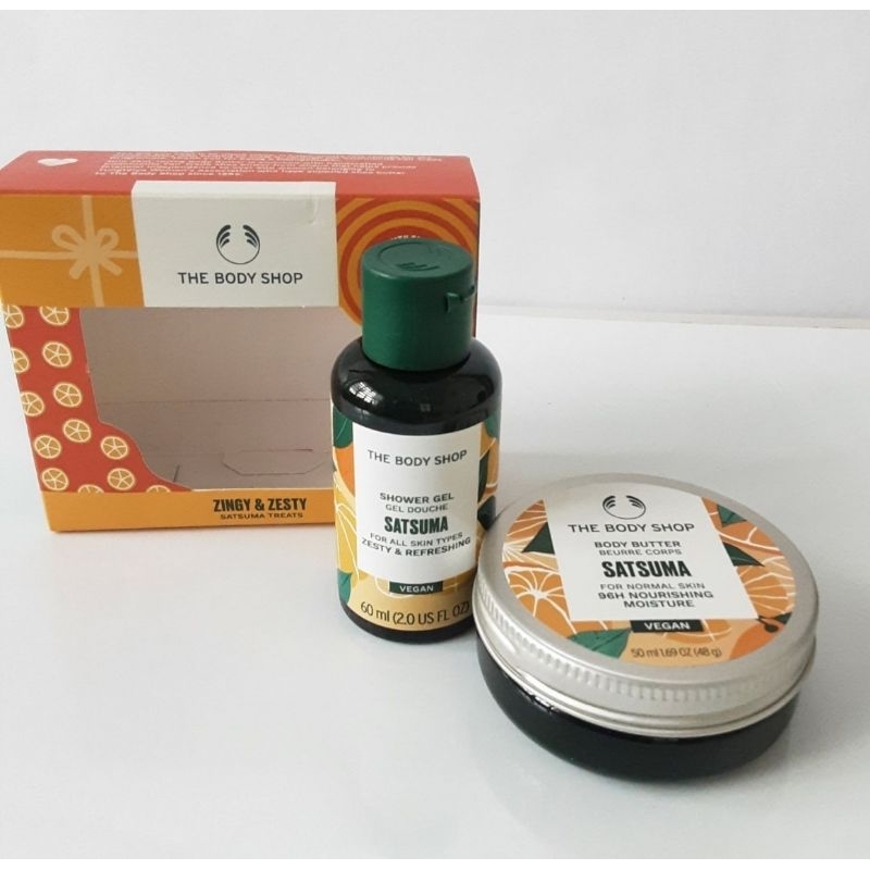 Body Shop Satsuma Zingy & Zesty Travel Set ( Body Butter/ Shower Gel
