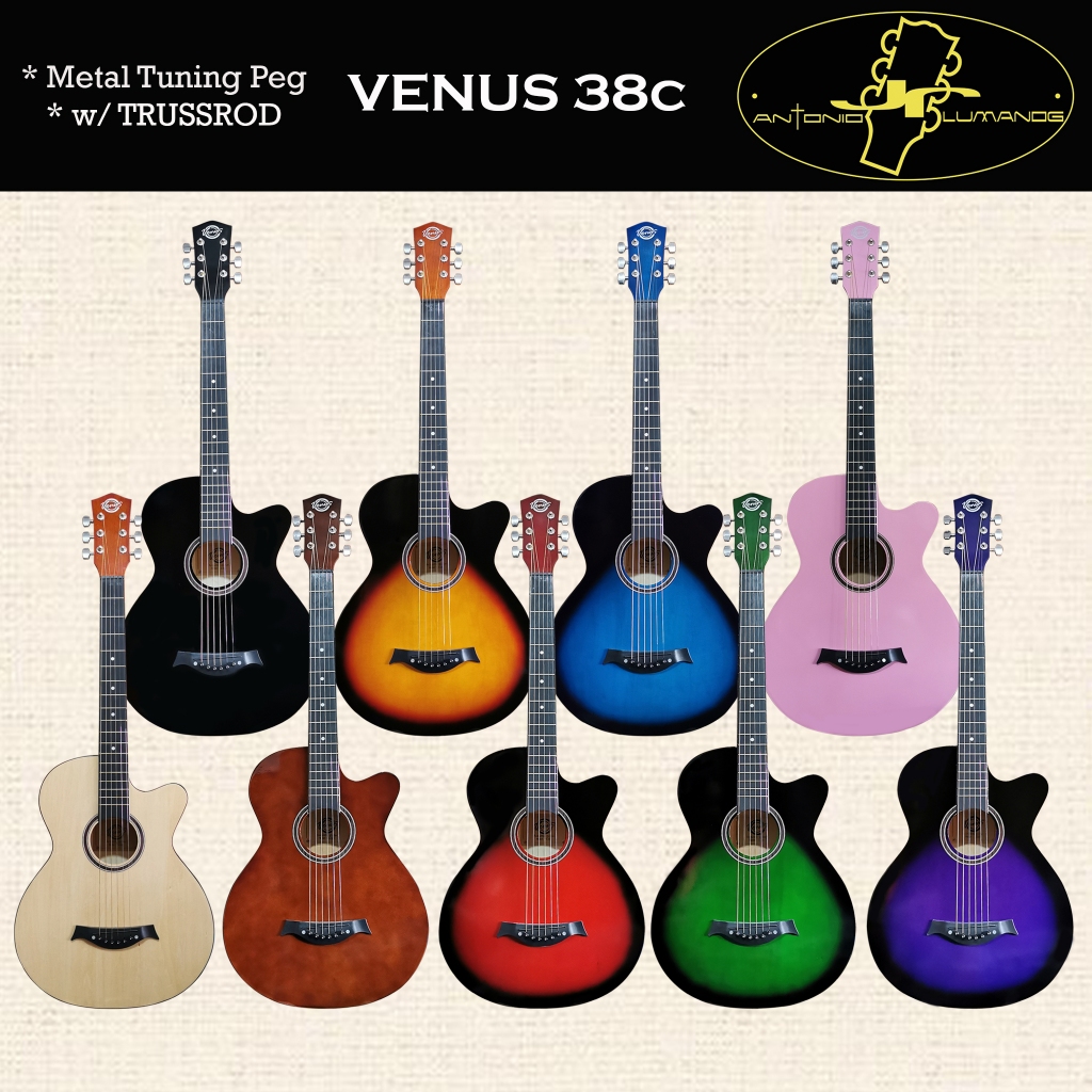 VENUS 38c Acoustic Guitar w/ Trussrod By : Antronio JR. LUMANOG Music ...