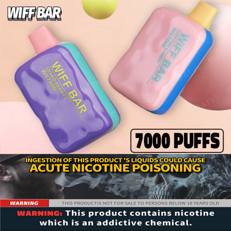 wiff bar 7000 Puffs Disposable Pod Vape environmental protection