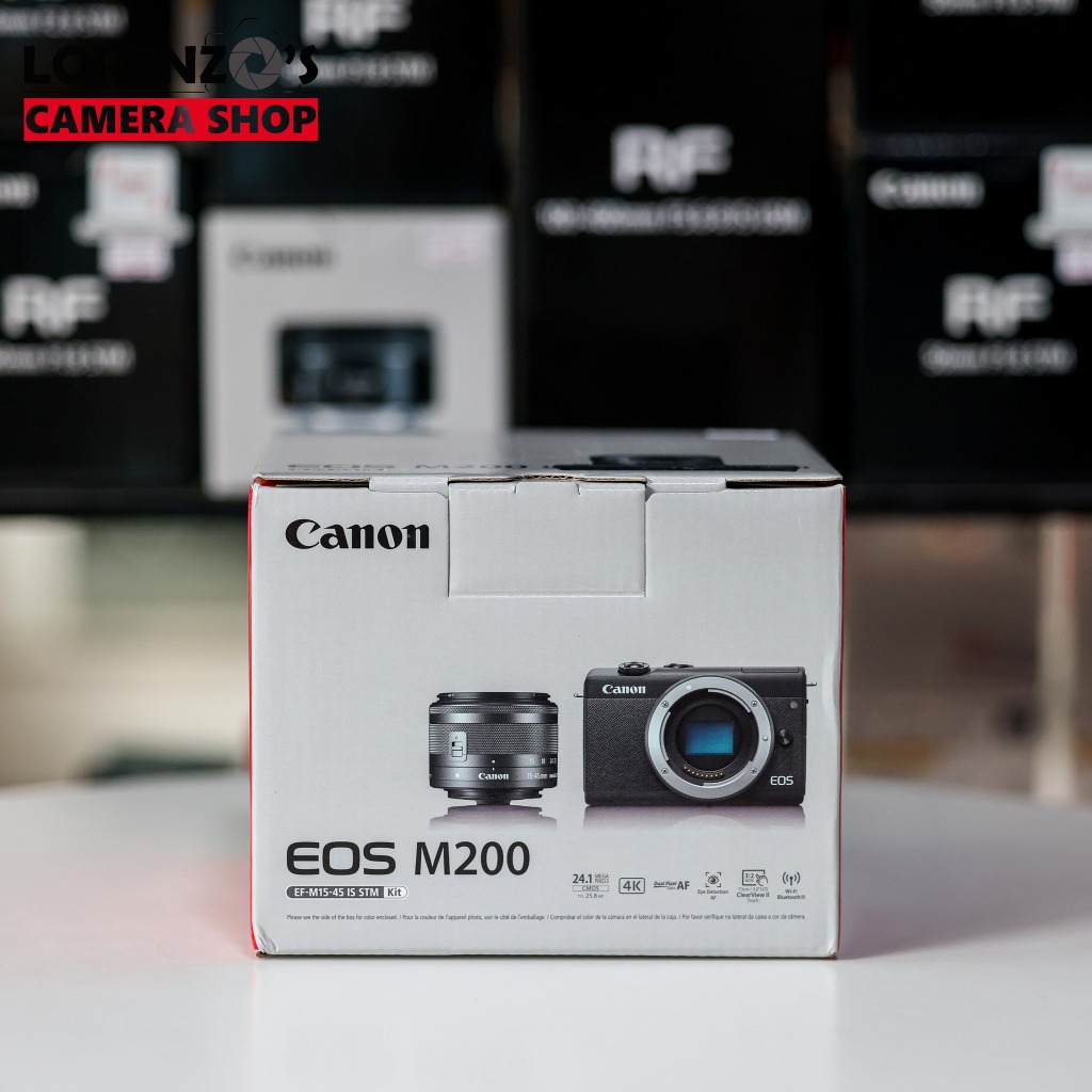 Canon EOS M200 Mirrorless Camera with 1545mm Lens (Black) Shopee