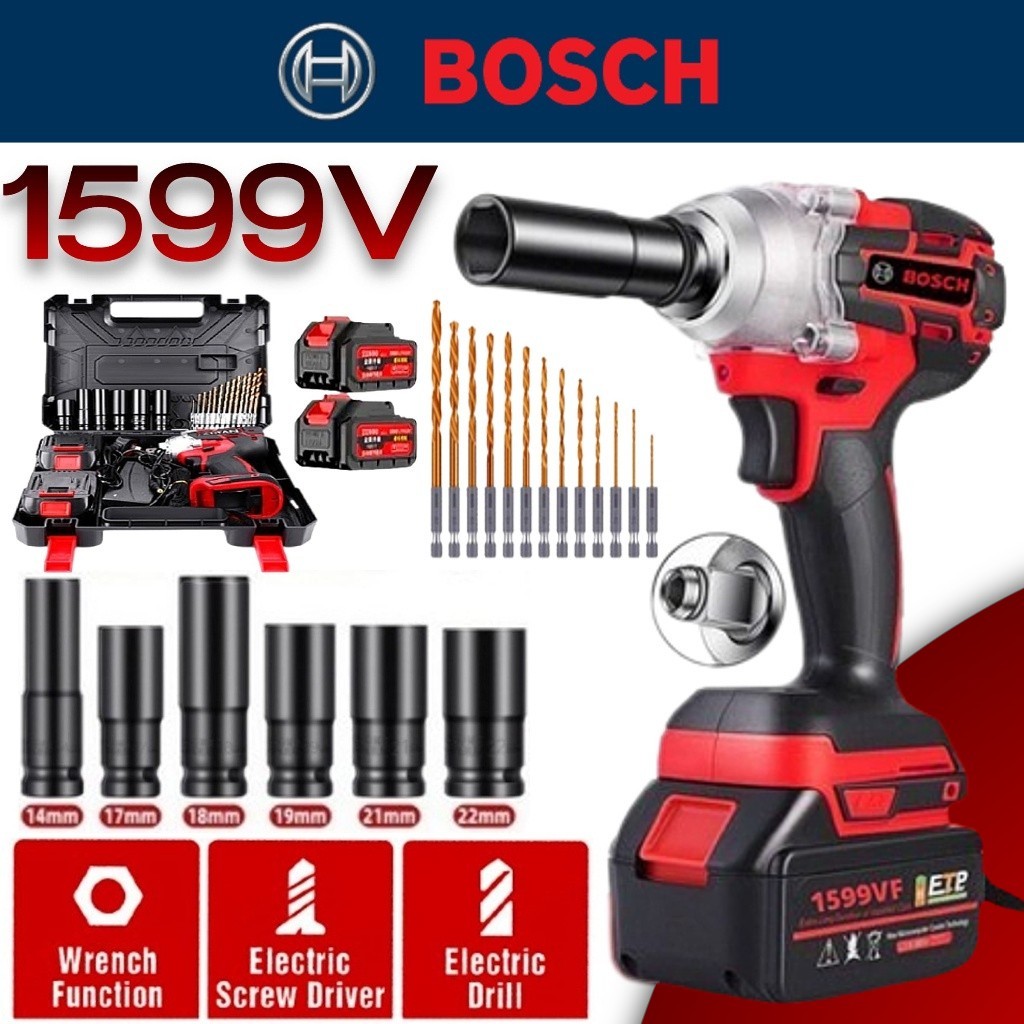 BOSCH Impact Gun Impact Drill Impact Wrench Cordless Driver 3 In 1