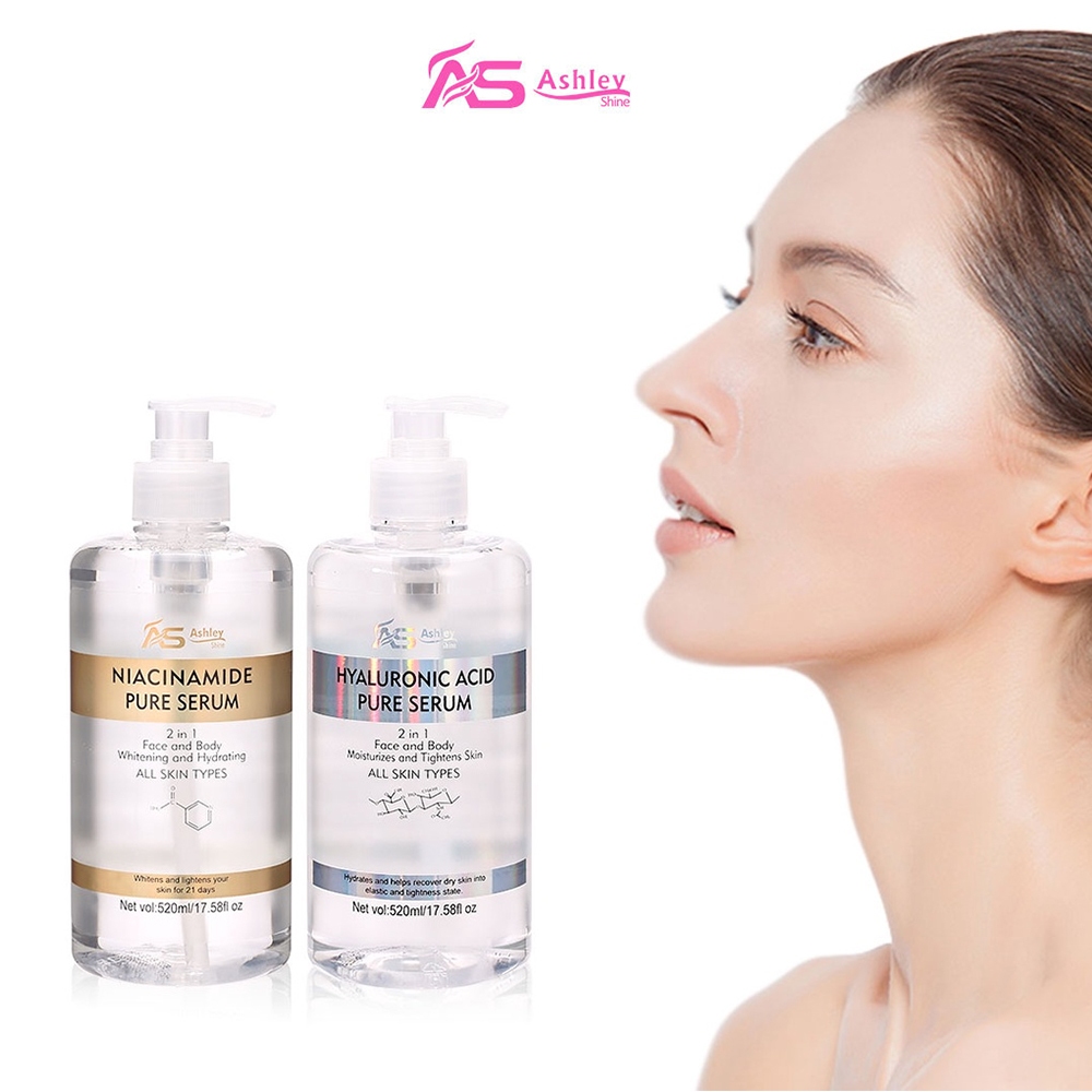 Ashley Shine NIACINAMIDE and Hyaluronic Acid Pure Serum 520ml Shopee
