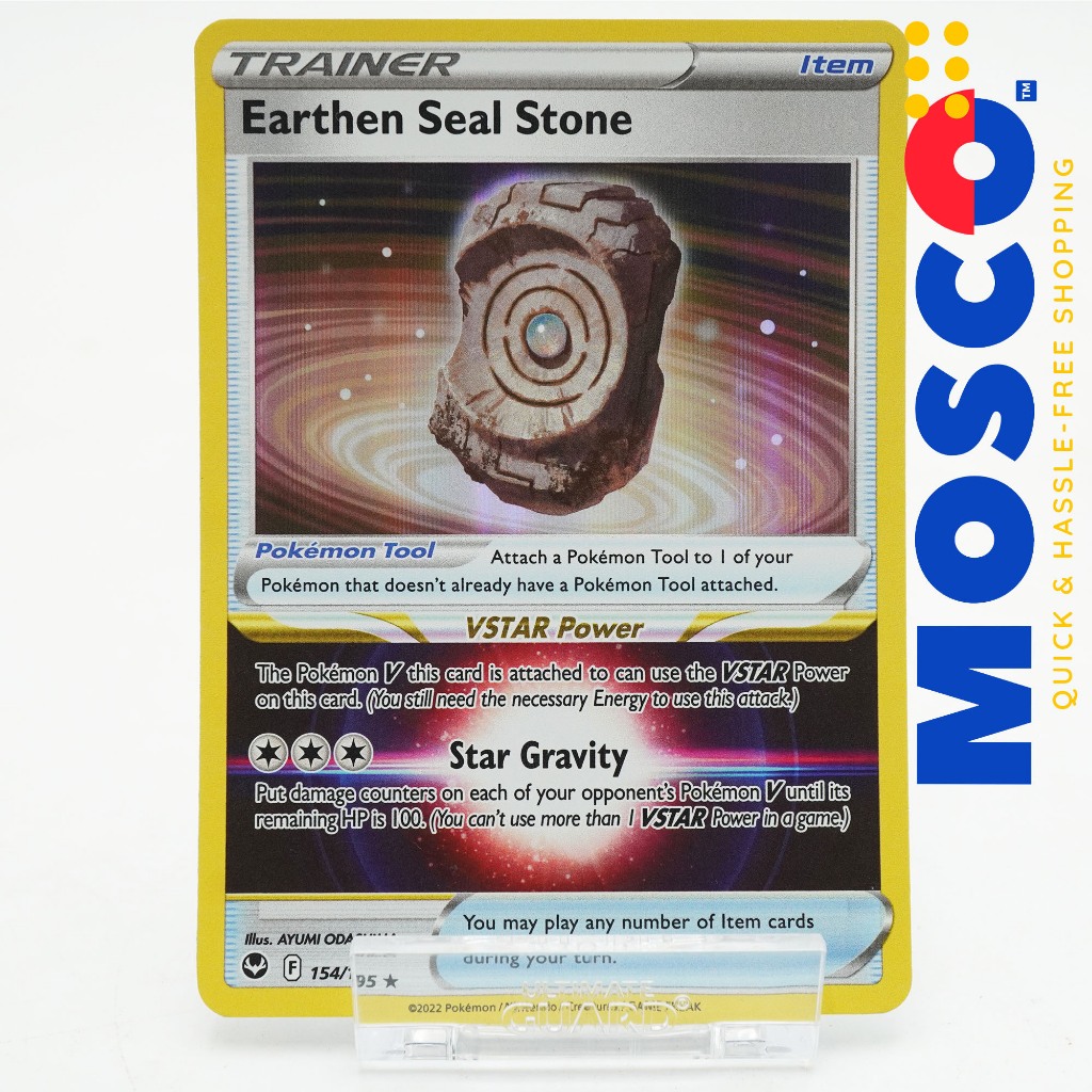 Earthen Seal Stone - 154/195 - Holo Rare | Crown Zenith | Pokemon Tool ...