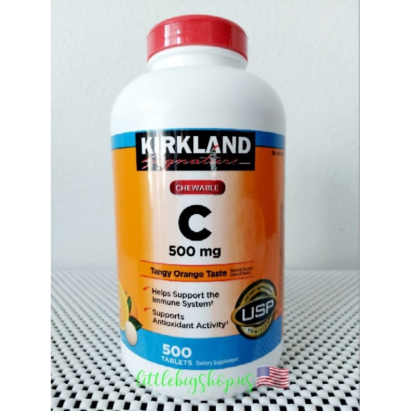Kirkland Chewable Vitamin C 500mg 500 Tablets Shopee Philippines