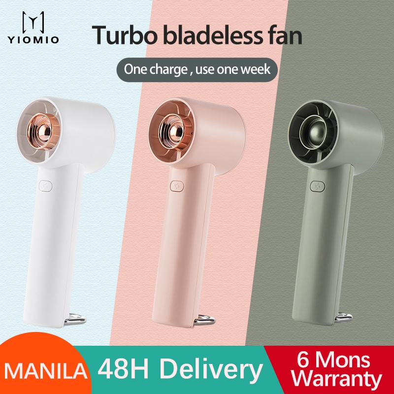 Portable mini fan 2500mah handheld rechargeable leafless electric fan 3