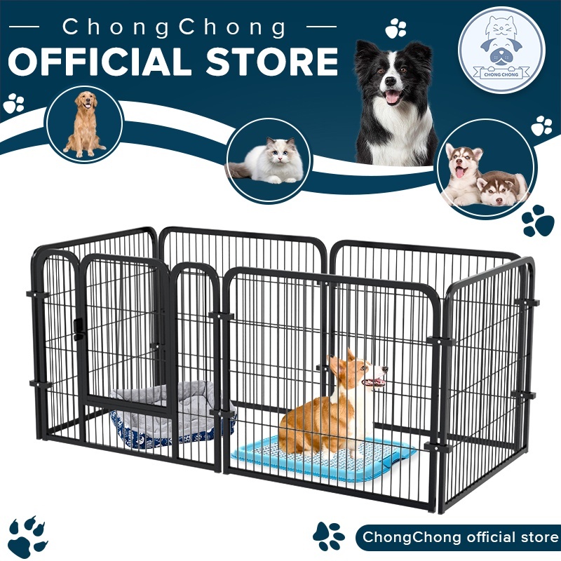 【Stainless DIy Pet Fence】Dog Fence Indoor Dog Playpen Pet Playpen Easy Assemble Pen Fence Dog
