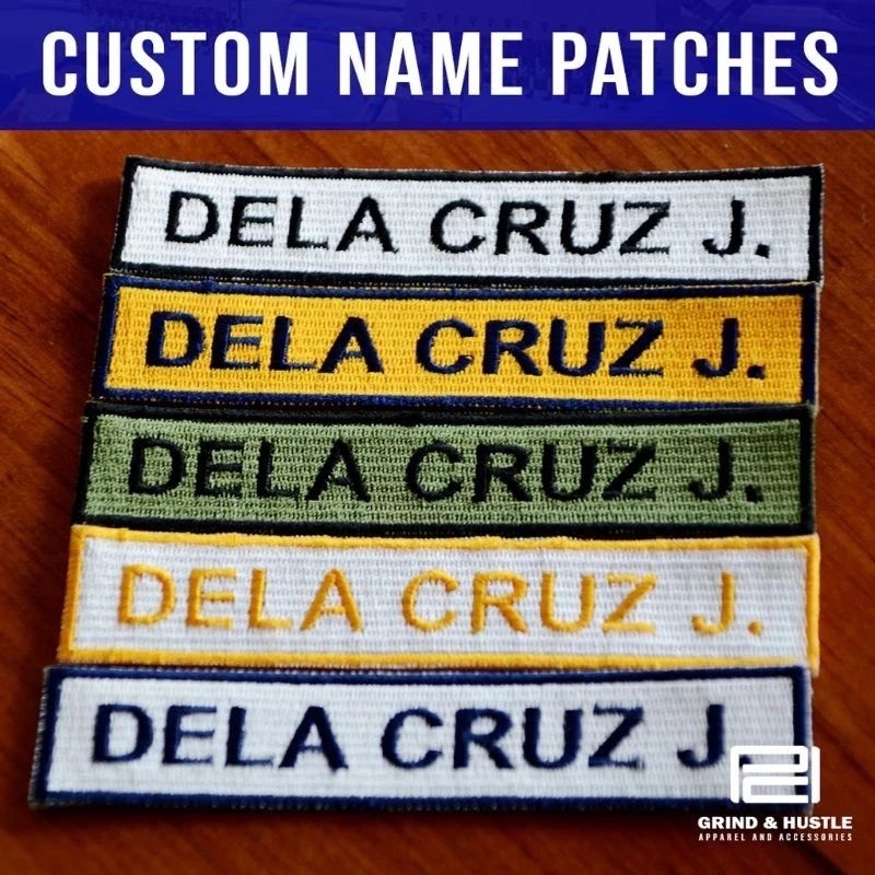 Embroidered deals name patches