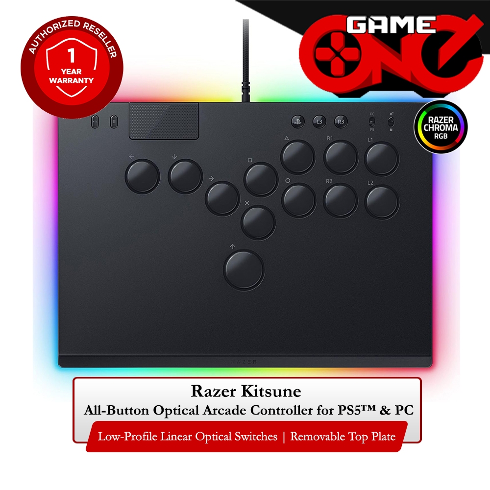 Razer Kitsune  All-Button Optical Arcade Controller for PS5 and PC 