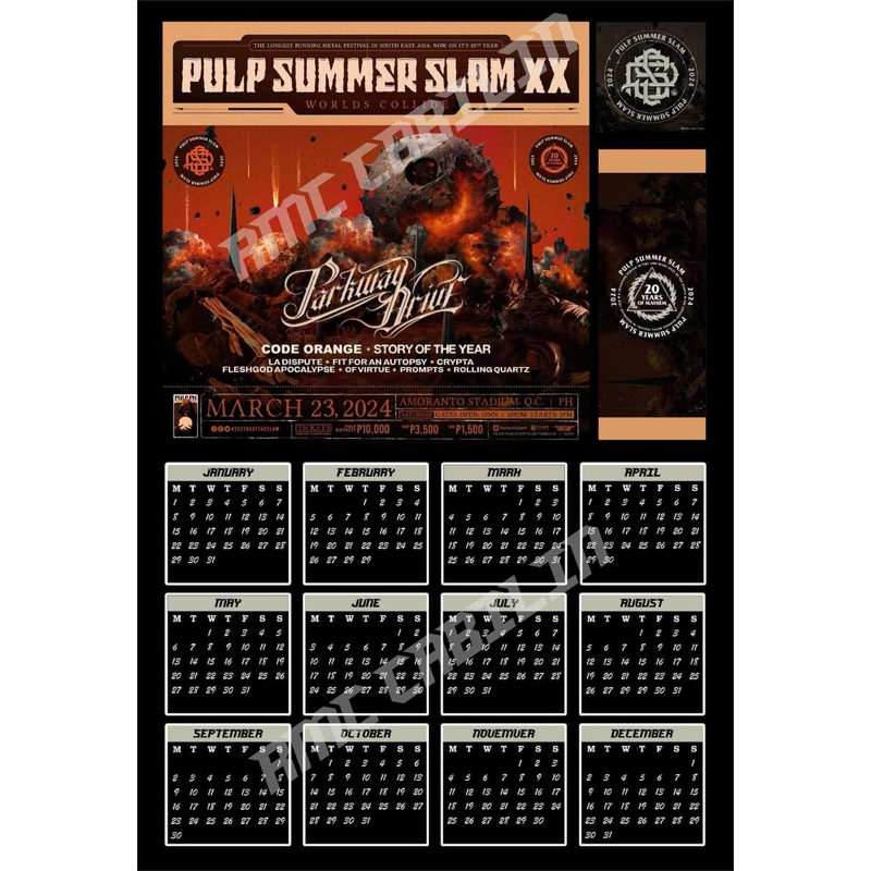 PULP SUMMER SLAM 2024 (CALENDAR) Shopee Philippines