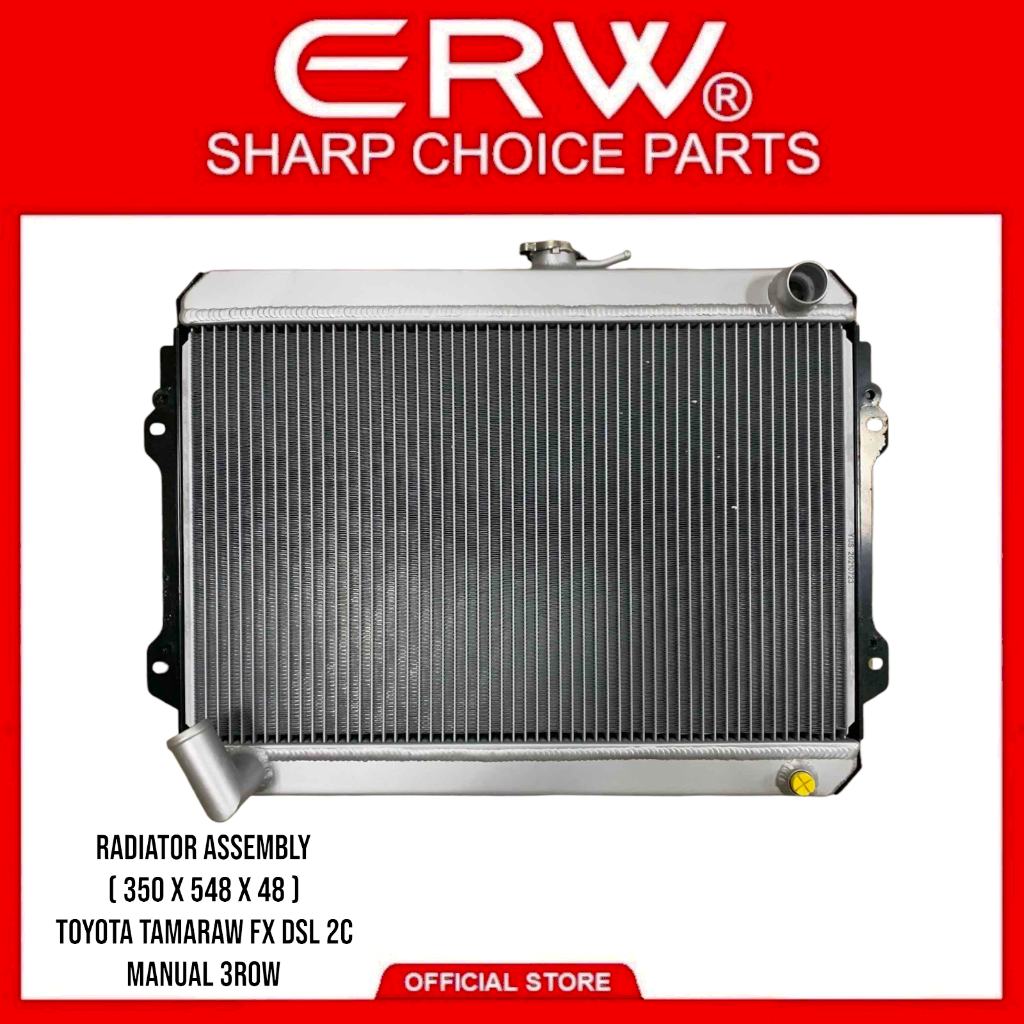 RADIATOR FOR TOYOTA TAMARAW FX DSL 2C MANUAL 3ROW ( 350 X 548 X 48 ...