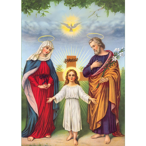Scripture Holy Family Poster Jesus Christ God Bible Wall Home Decor ...