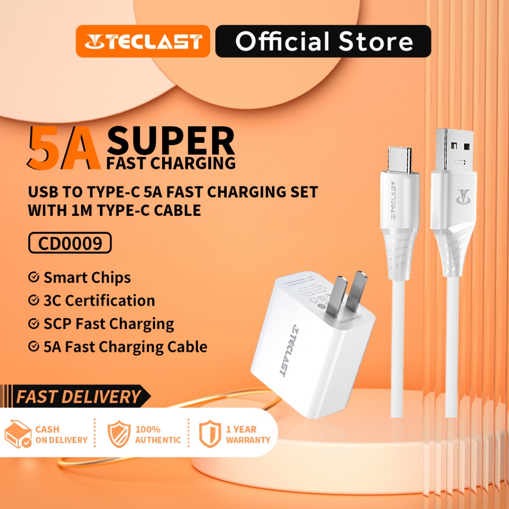 TECLAST CD0009 SCP22.5W 5A Super Fast Charging kit Mini Power Adapter