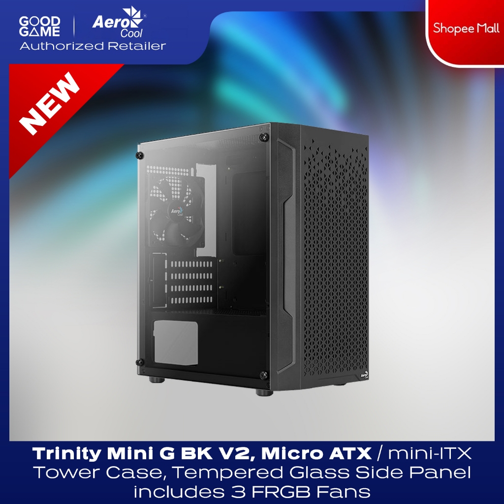 Aerocool Trinity Mini G BK V2, Micro ATX / mini-ITX Tower Case ...