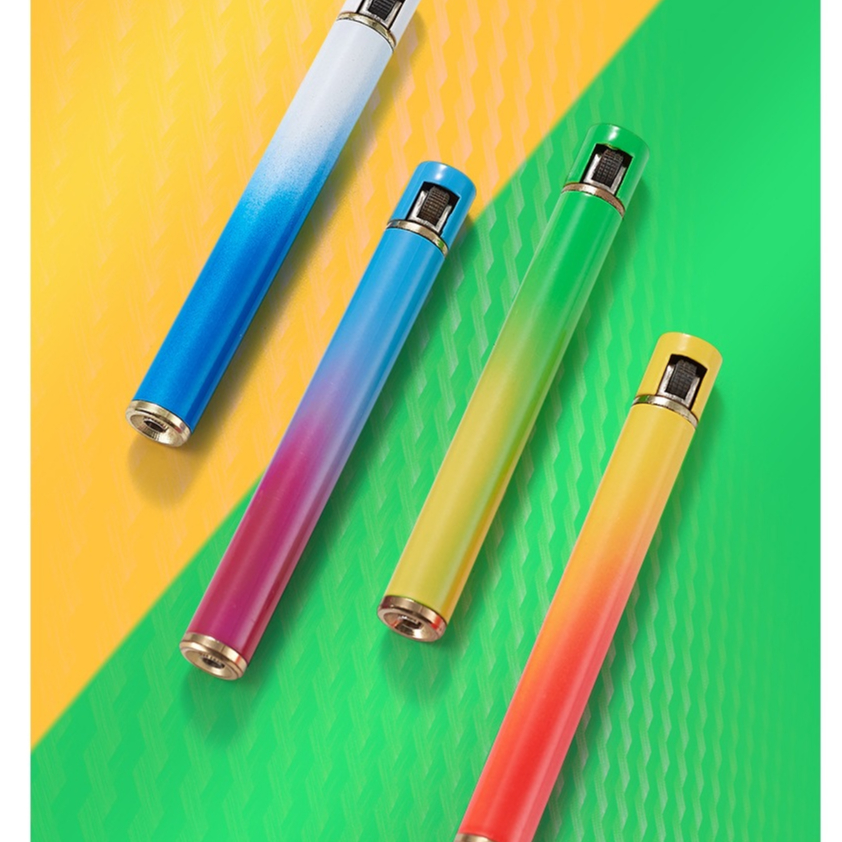 MUSCLE CLUB Two Toned Refillable Stick Lighter Portable MIni Lighter with Bottom Flame