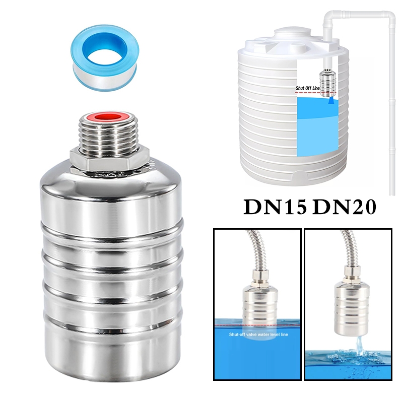 304 Stainless Steel Float Valve 1/2" 3/4'' Automatic Water Level