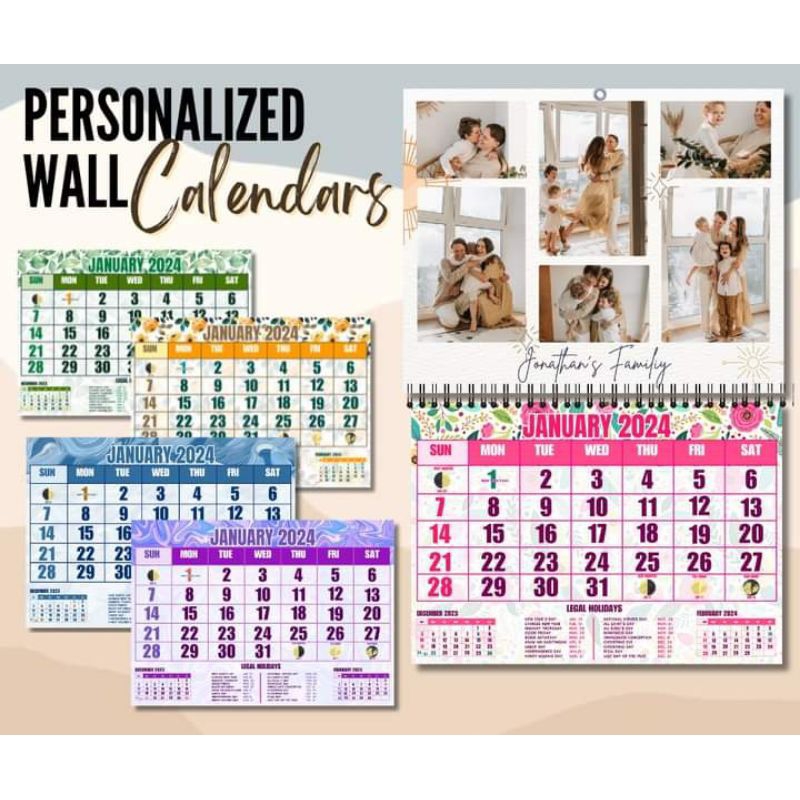 Personalized Wall Calendar 2025 Shopee Philippines