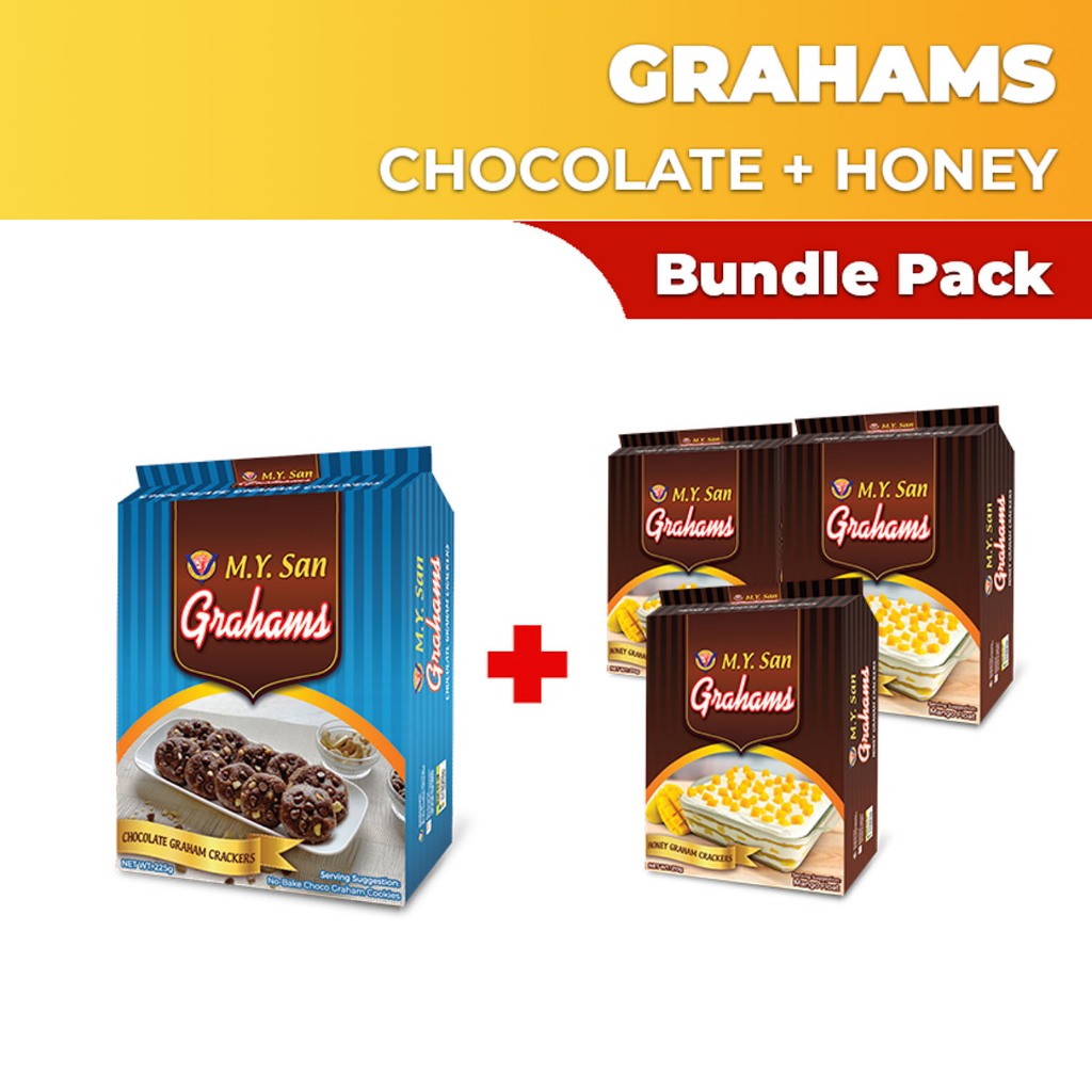 MY San Handy Pack Honey Grahams 200g + MY San Graham Chocolate Handy