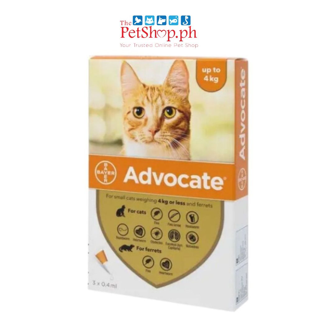 Advocate for Cats up to 4kg Anti Fleas & Ear Mites Spot On w/ Sticker