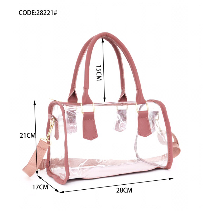 transparent ladies bag double purpose#28221 | Shopee Philippines