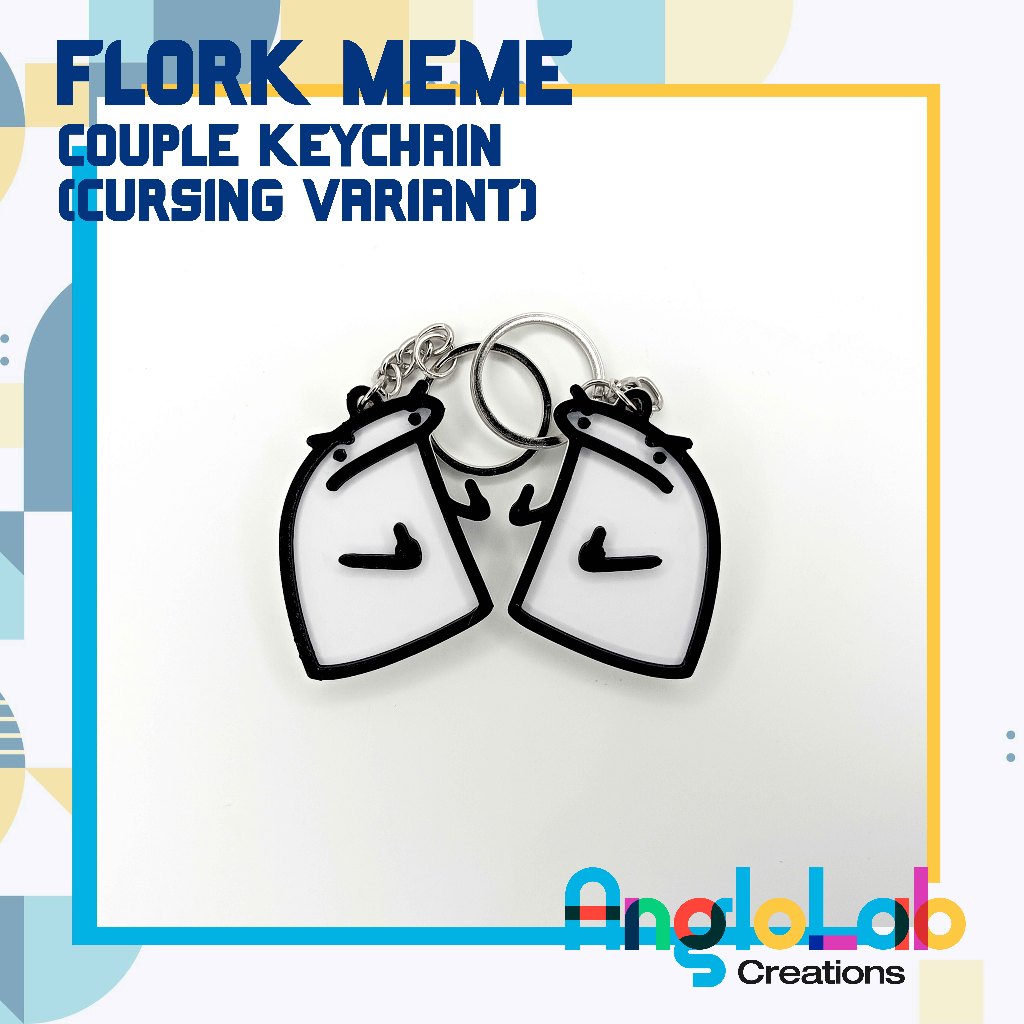 Flork Meme Couple Keychain Cursing Variant by Anglo Prints Shopee Philippines