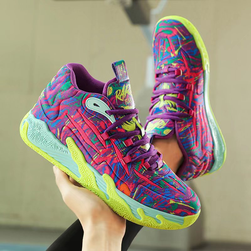 Boy's And Girl's Fashion LameloBall 3 Lowcut May Spike Basketball Shoes Classic Rubber Sport